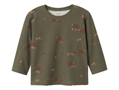 Name It tea leaf mushroom/bear shirt